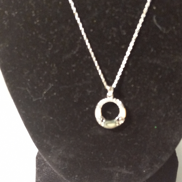 Sterling Silver 925 Open Hope Necklace - Picture 3 of 12